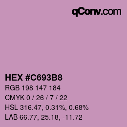 Color code: HEX #C693B8 | qconv.com