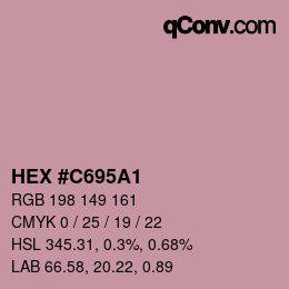 Color code: HEX #C695A1 | qconv.com
