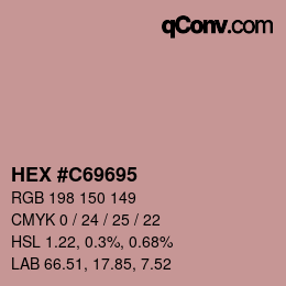 Color code: HEX #C69695 | qconv.com