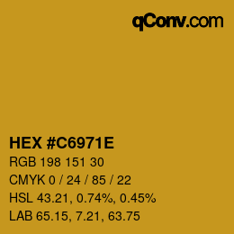 Color code: HEX #C6971E | qconv.com