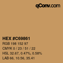 カラーコード: HEX #C69861 | qconv.com
