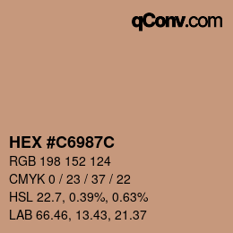 Color code: HEX #C6987C | qconv.com