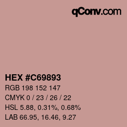 カラーコード: HEX #C69893 | qconv.com