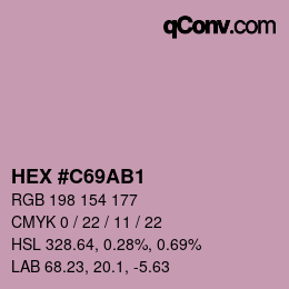 Código de color: HEX #C69AB1 | qconv.com