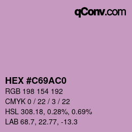 Farbcode: HEX #C69AC0 | qconv.com