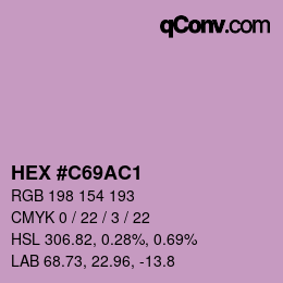 Color code: HEX #C69AC1 | qconv.com