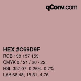 Color code: HEX #C69D9F | qconv.com