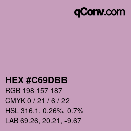 Farbcode: HEX #C69DBB | qconv.com