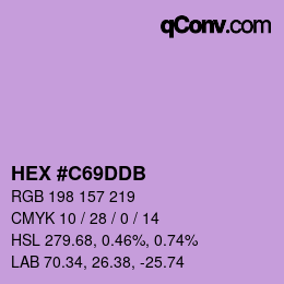 Color code: HEX #C69DDB | qconv.com