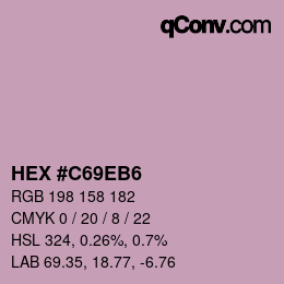カラーコード: HEX #C69EB6 | qconv.com