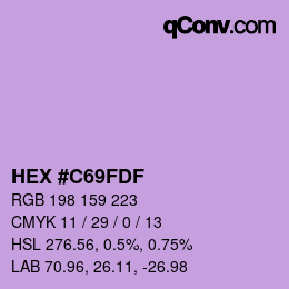 Color code: HEX #C69FDF | qconv.com