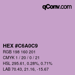 Color code: HEX #C6A0C9 | qconv.com