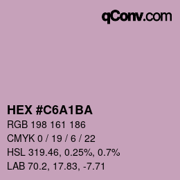 カラーコード: HEX #C6A1BA | qconv.com