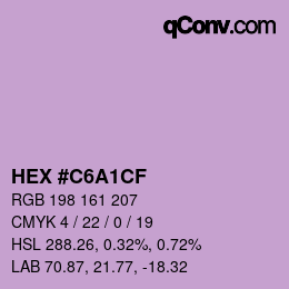 Color code: HEX #C6A1CF | qconv.com