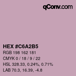カラーコード: HEX #C6A2B5 | qconv.com