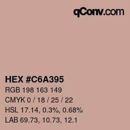 Color code: HEX #C6A395 | qconv.com