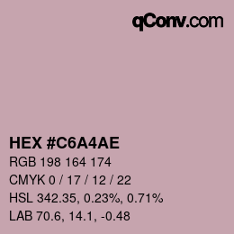 カラーコード: HEX #C6A4AE | qconv.com