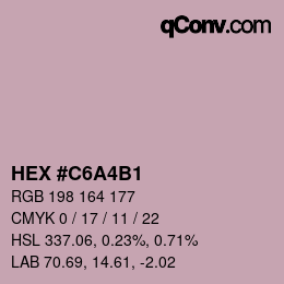 カラーコード: HEX #C6A4B1 | qconv.com