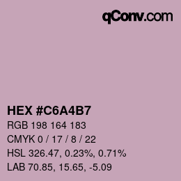 颜色代码: HEX #C6A4B7 | qconv.com