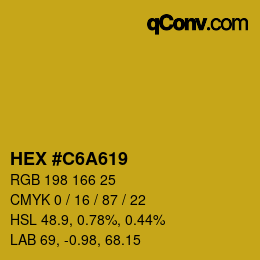 カラーコード: HEX #C6A619 | qconv.com