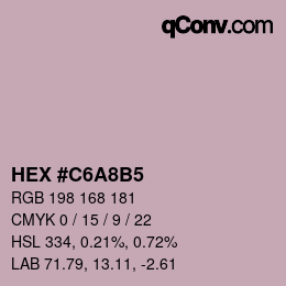 Color code: HEX #C6A8B5 | qconv.com