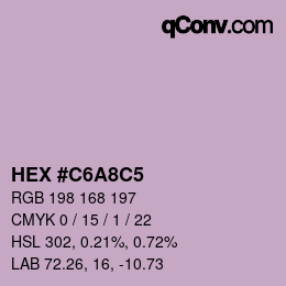 Color code: HEX #C6A8C5 | qconv.com