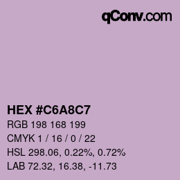 Color code: HEX #C6A8C7 | qconv.com