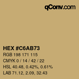 カラーコード: HEX #C6AB73 | qconv.com