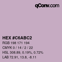 Color code: HEX #C6ABC2 | qconv.com