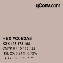 Color code: HEX #C6B2A8 | qconv.com