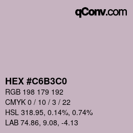 Color code: HEX #C6B3C0 | qconv.com