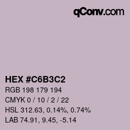Color code: HEX #C6B3C2 | qconv.com