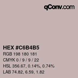 カラーコード: HEX #C6B4B5 | qconv.com