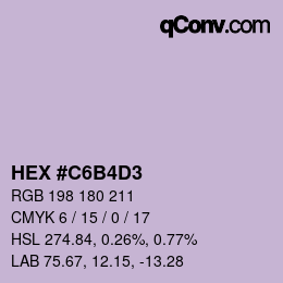 Color code: HEX #C6B4D3 | qconv.com