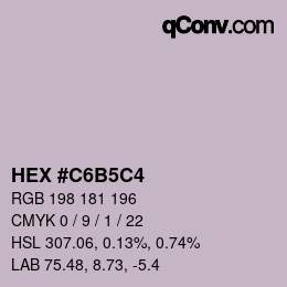 Color code: HEX #C6B5C4 | qconv.com