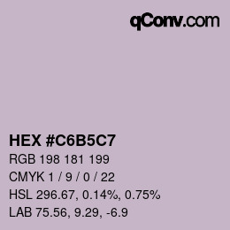 Color code: HEX #C6B5C7 | qconv.com