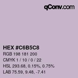 Color code: HEX #C6B5C8 | qconv.com