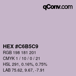 Color code: HEX #C6B5C9 | qconv.com