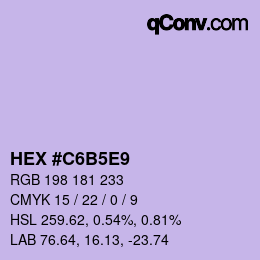 Código de color: HEX #C6B5E9 | qconv.com