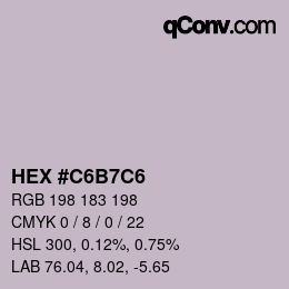 Color code: HEX #C6B7C6 | qconv.com