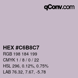 Color code: HEX #C6B8C7 | qconv.com