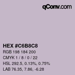 Color code: HEX #C6B8C8 | qconv.com