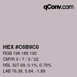 Color code: HEX #C6B9C0 | qconv.com