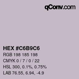 Color code: HEX #C6B9C6 | qconv.com