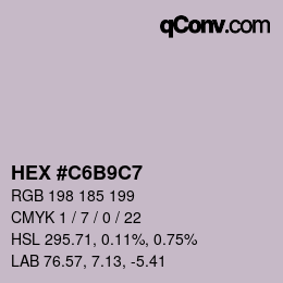Color code: HEX #C6B9C7 | qconv.com