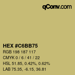 Color code: HEX #C6BB75 | qconv.com