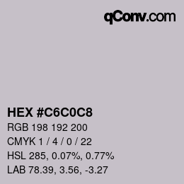 Color code: HEX #C6C0C8 | qconv.com