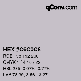 Color code: HEX #C6C0C8 | qconv.com