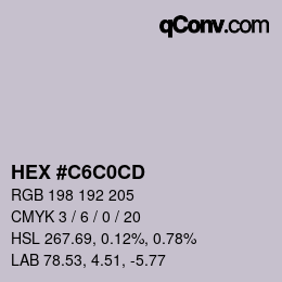 Color code: HEX #C6C0CD | qconv.com