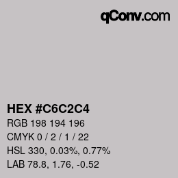 Color code: HEX #C6C2C4 | qconv.com